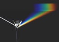 Prism optical rainbow light ray spectrum Royalty Free Stock Photo