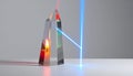 Prism Refracting Laser and Candle Light Royalty Free Stock Photo