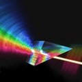 Prism refracting light Royalty Free Stock Photo