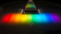 Prism refracting white light into rainbow colors Royalty Free Stock Photo