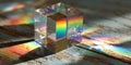 Prism Spectrum Refracted Light on Textured Surface Royalty Free Stock Photo