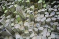 Prism wall - basalt columns in the RhÃÂ¶n, Bavaria, Germany