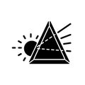Prisma black glyph icon