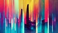 Prismatic chromatic holographic aesthetic neon lights, abstract background