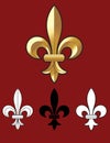 Prismatic Fleur-de-lis pattern with optional variants