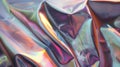 Prismatic folds of metallic texture in vibrant hues. AI generated