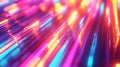 Prismatic neon glowing lines. AI generated.