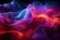 Prismatic smoky swirls, Intense red, blue, purple smoke and fog