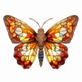 Prismatic Stained Glass Butterfly Illustration With Detailed Realism