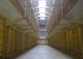 Prison of the Alcatraz Island, formerly a military prison and today a historic place. Alcatraz cellhouse had a corridor naming