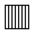 Prison bar window, jail icon criminal vector illustration Royalty Free Stock Photo