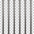 Prison bars isolated on transparent Royalty Free Stock Photo