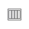 Prison bars line icon
