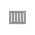 Prison bars outline icon