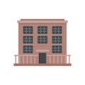 Prison building icon flat isolated vector