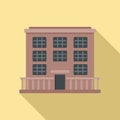 Prison building icon, flat style