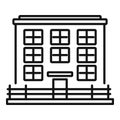 Prison building icon, outline style