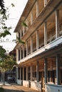 Prison building in S21 Tuol Sleng Genocide Museum Phnom Penh Cambodia Royalty Free Stock Photo