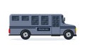 Prison bus or car. Prisoner Transport icon.