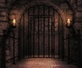 Prison Castle Backdrop Royalty Free Stock Photo
