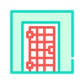 Prison cell door color icon vector illustration Royalty Free Stock Photo