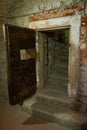 Prison cell door. Medieval castle jail Royalty Free Stock Photo