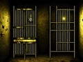 Prison cell scene AI generative art dark and cold