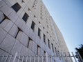 Prison Correctional Facility with Fence Low Angle Royalty Free Stock Photo