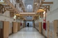 Prison corridor with prison cells