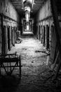 Prison corridor in disrepair Royalty Free Stock Photo