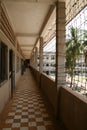 Prison corridor. Pnom Penh. Cambodia Royalty Free Stock Photo