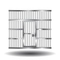 Prison door with bars