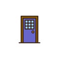 Prison door filled outline icon