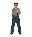 prison guard man standing Royalty Free Stock Photo