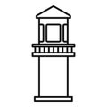 Prison guard tower icon, outline style