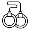 Prison handcuff icon outline vector. Hand jail Royalty Free Stock Photo