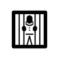 Black solid icon for Prison, criminal and jail