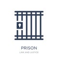 Prison icon. Trendy flat vector Prison icon on white background Royalty Free Stock Photo