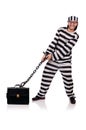 Prison inmate isolated Royalty Free Stock Photo