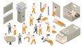 Prison Isometric Color Set