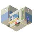 Prison Jail Isometric Composition Royalty Free Stock Photo