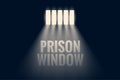 prison jail window design with light effect