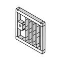 prison law dictionary isometric icon vector illustration Royalty Free Stock Photo