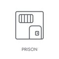 Prison linear icon. Modern outline Prison logo concept on white Royalty Free Stock Photo