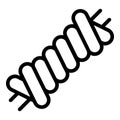 Prison metal wire icon, outline style