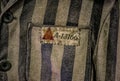 Prison robe of imprisoned Jews and prisoners of war in Auschwitz concentration camp