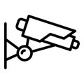 Prison security camera icon, outline style