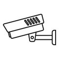 Prison security camera icon, outline style