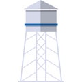 Prison tower for debtor vector flat icon