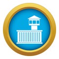 Prison tower icon blue vector isolated Royalty Free Stock Photo